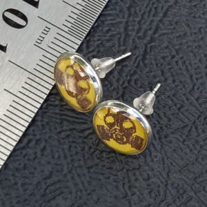 Gas Mask Stainless Steel Earring Studs.